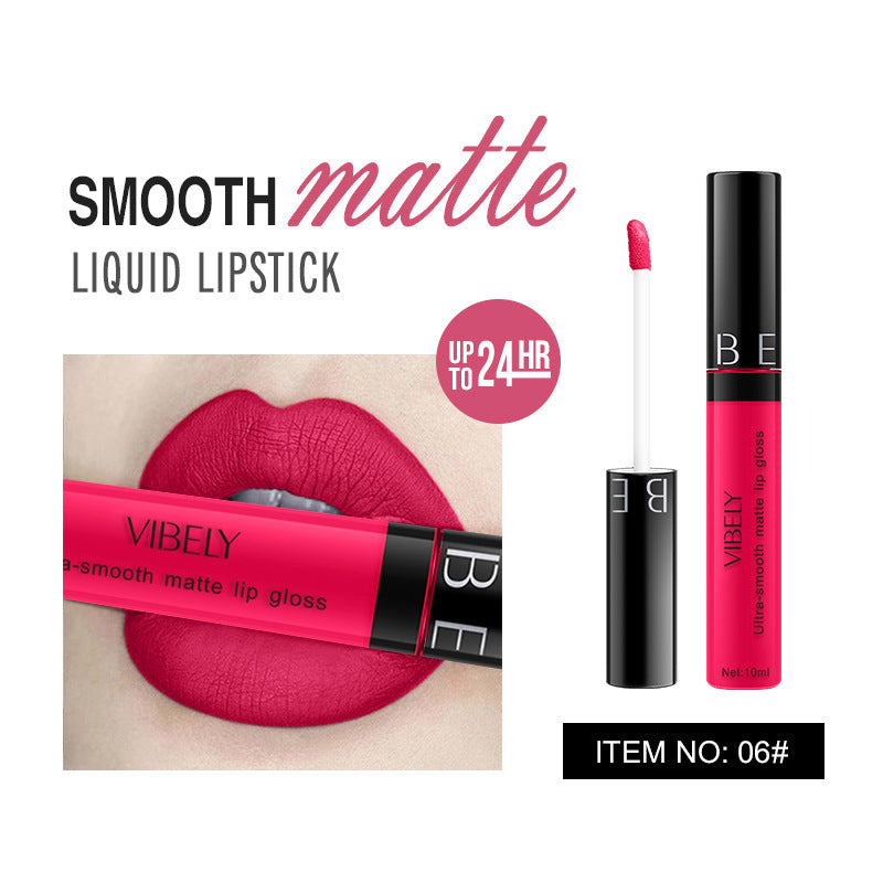 6-Color Non-Stick Lip Glaze – Long-Lasting & Smudge-Proof (0.34 fl oz)