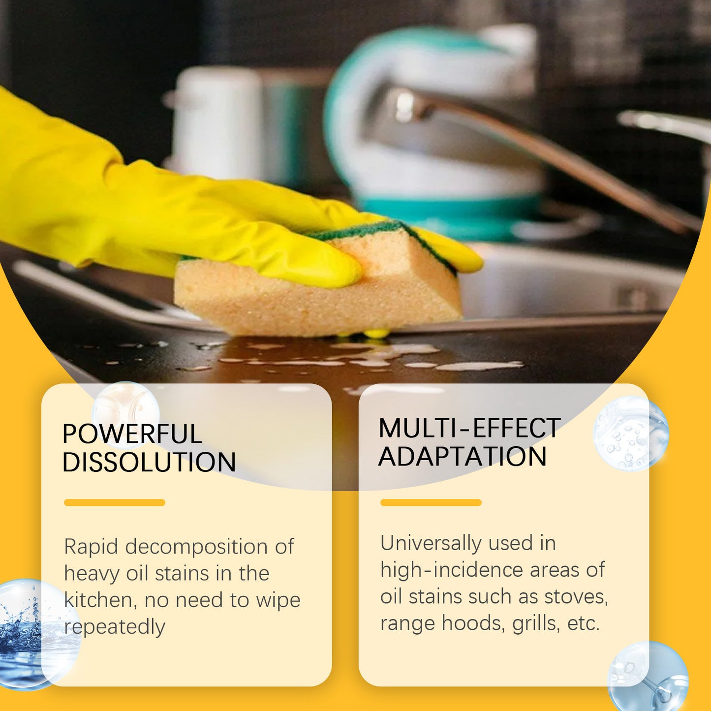 Heavy Duty Kitchen Degreaser Spray for Stovetop, Oven & Kitchen Surfaces