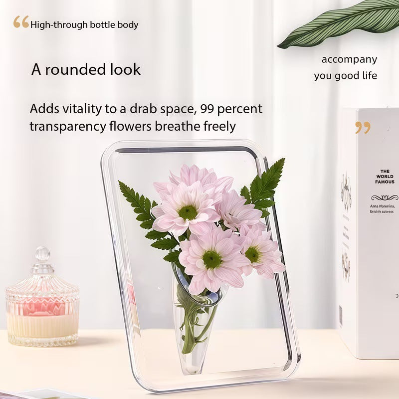 Picture Frame Unique Flower Vase Cute Floral Arrangement Holder