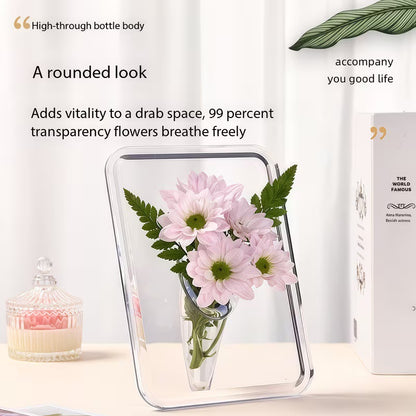 Picture Frame Unique Flower Vase Cute Floral Arrangement Holder