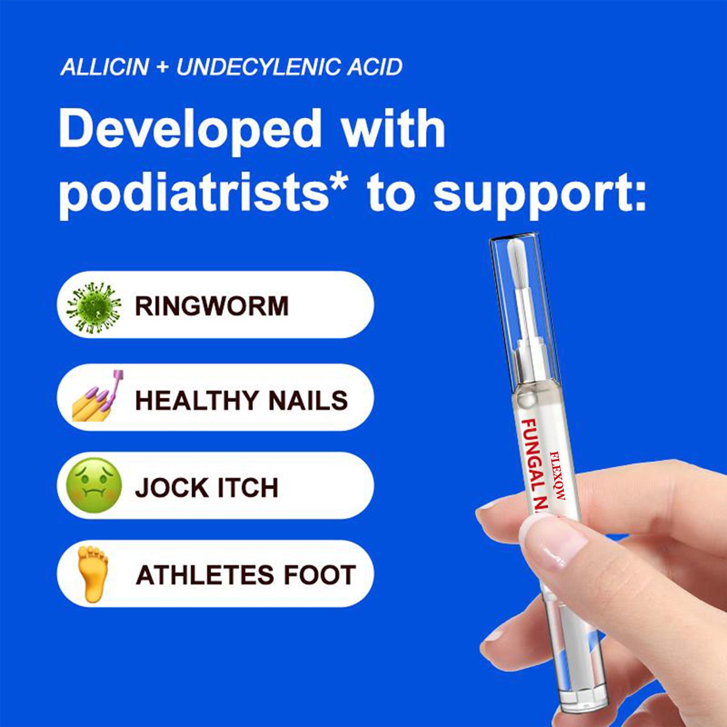 Nail Care Pen with Allicin & Undecylenic Acid for Daily Nail Treatment