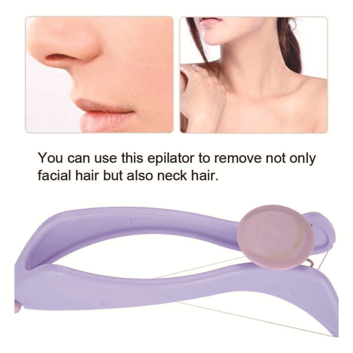 Facial Hair Epilator for Women with Threading Removal Tool