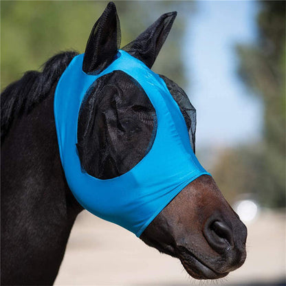 Stretchy Horse Fly Mask with Extra-Large Eyes & Mane Opening – Soft, Breathable