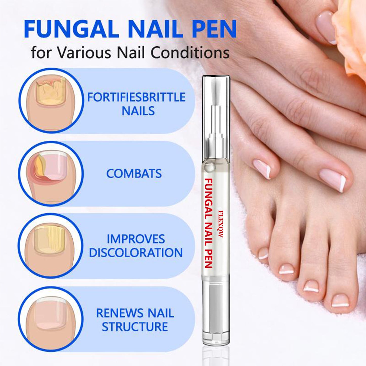 Nail Care Pen with Allicin & Undecylenic Acid for Daily Nail Treatment