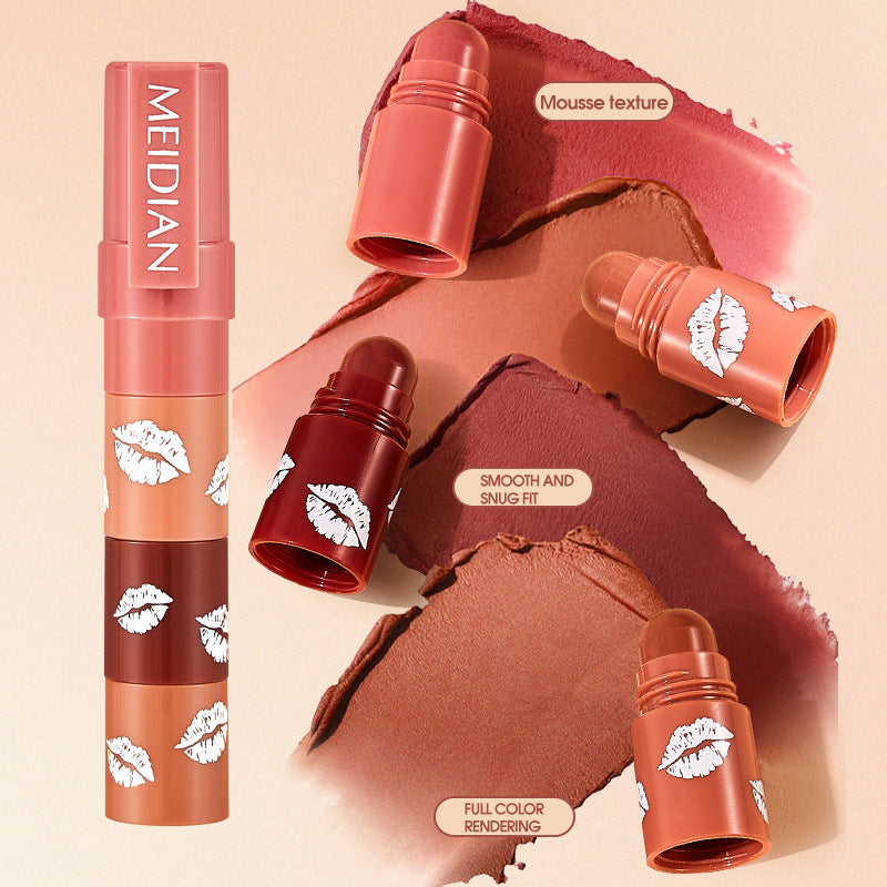 4 in 1 Lipstick Set, Multi-Color Stackable Matte Lip Stick