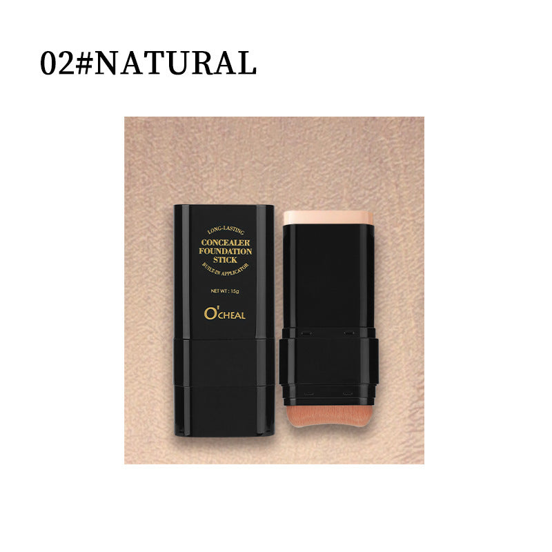 2-in-1 Concealer & Foundation Stick with Built-in Brush