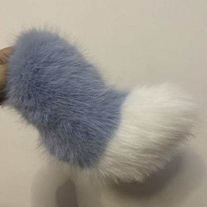 Remote Control Electric Car Tail Wagging Cute Plush Fuzzy Moving Ornament