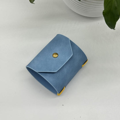 Slim Cash Wrap Wallet with Clasp – Leather Fast Access Money Holder with Elastic Bands