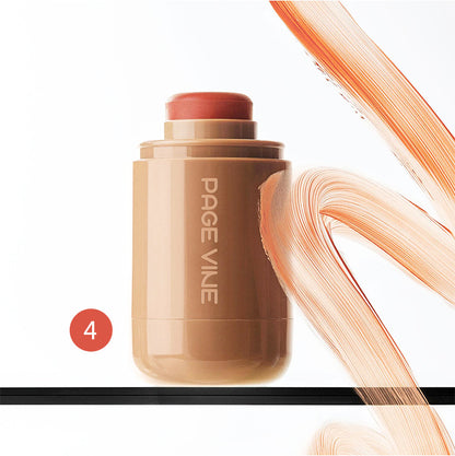 Cream Blush Stick, Dual-Use For Lips And Cheeks, Moisturizing Formula