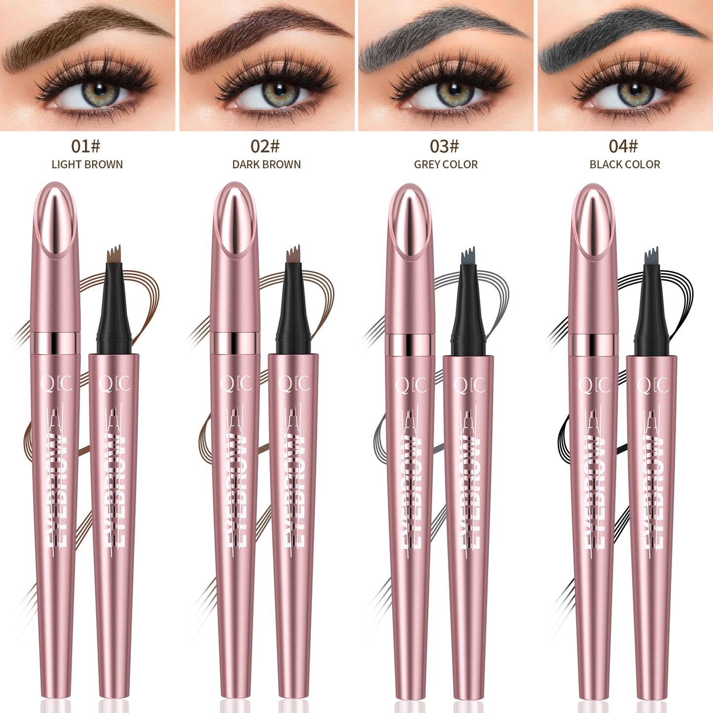 3D Microblade Eyebrow Pencil Waterproof Smudge-Proof Brow Pen