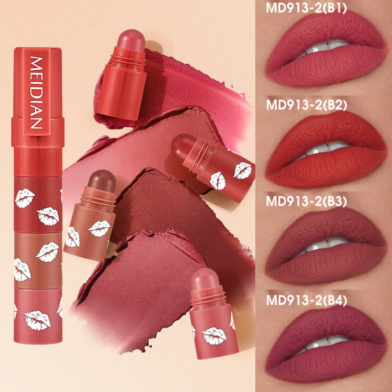 4 in 1 Lipstick Set, Multi-Color Stackable Matte Lip Stick