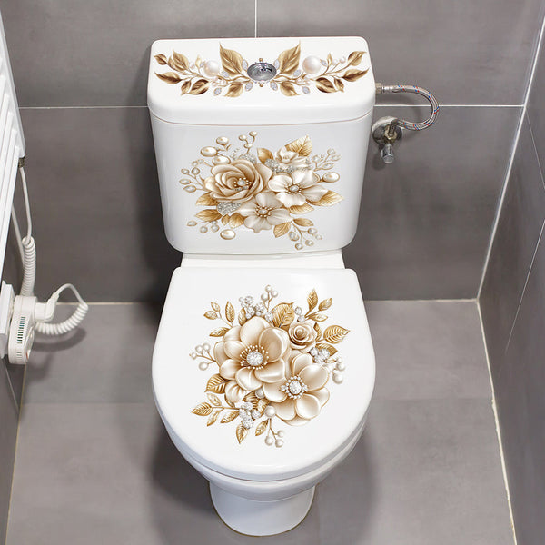 Toilet Decorative Sticker — PVC Self-Adhesive Wall Decal