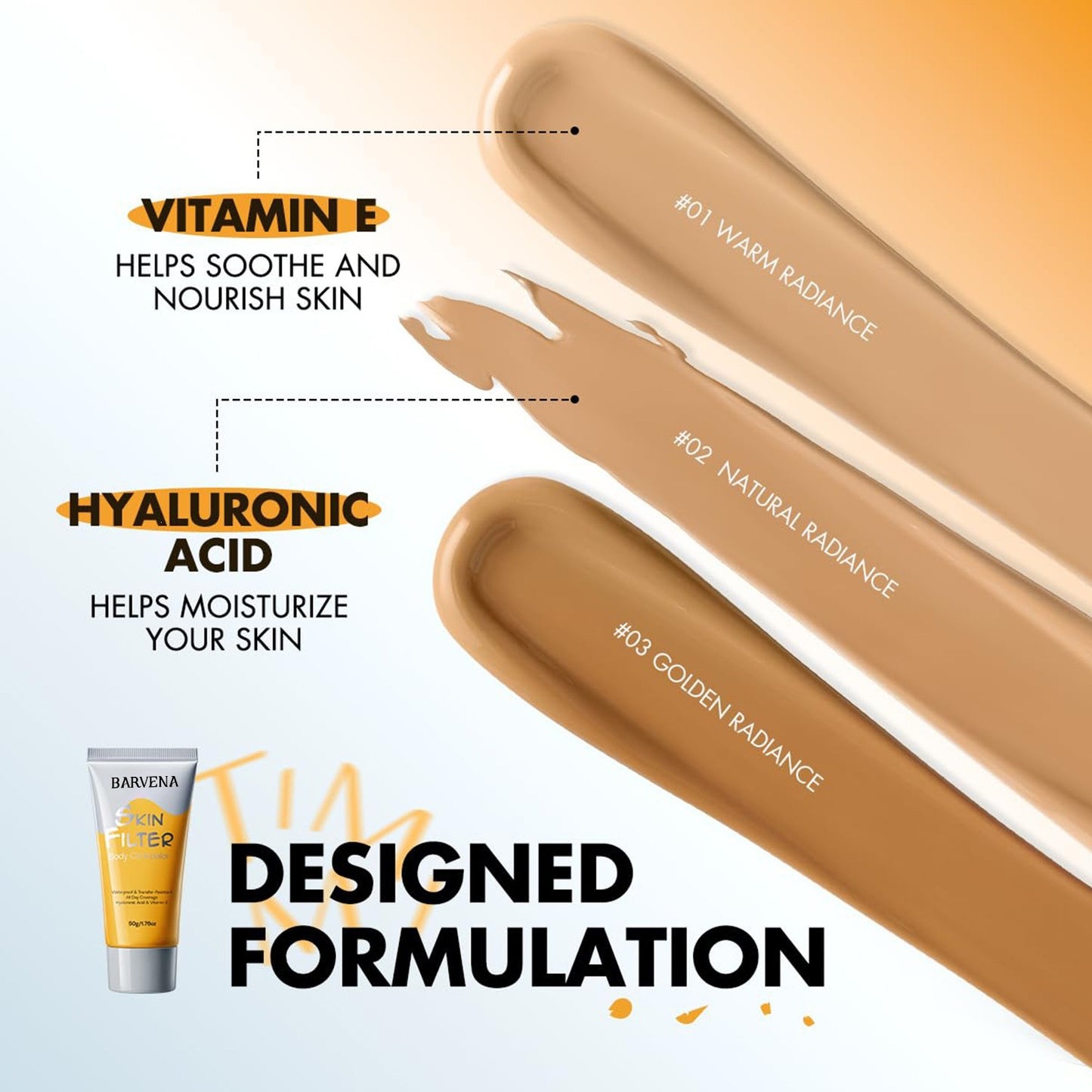 Cream Primer Brightening Makeup Base Includes flat brush