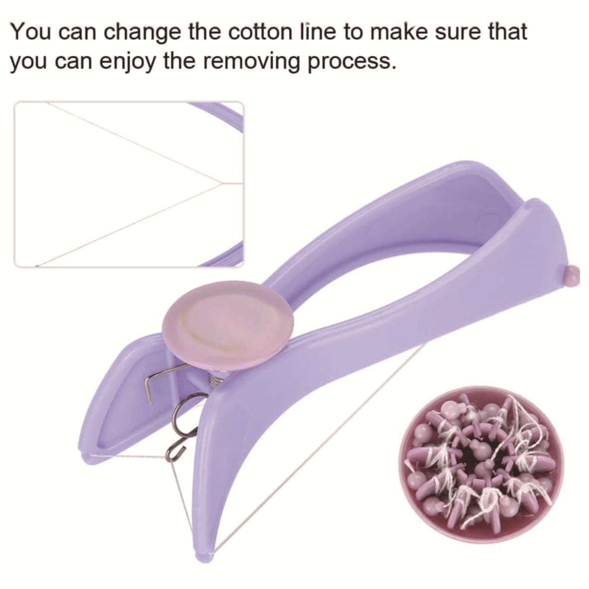 Facial Hair Epilator for Women with Threading Removal Tool