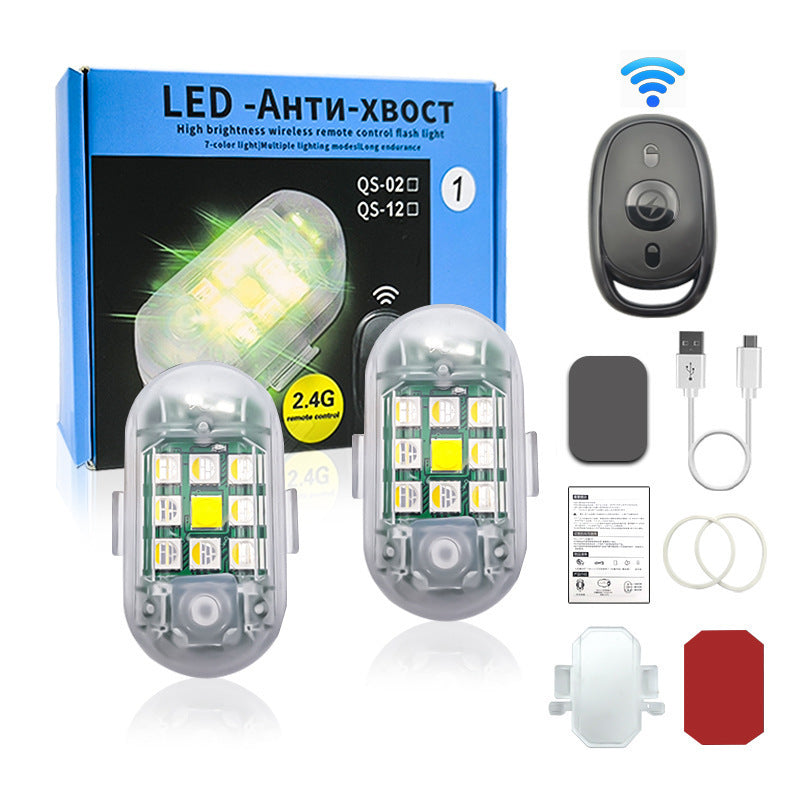 Wireless Remote Control Anti-Collision LED Strobe Lights Kit
