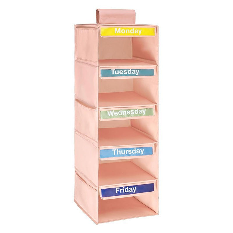 Clothing Storage Rack - 5-Tier Design - With Monday To Friday Labels