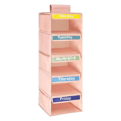 Clothing Storage Rack - 5-Tier Design - With Monday To Friday Labels