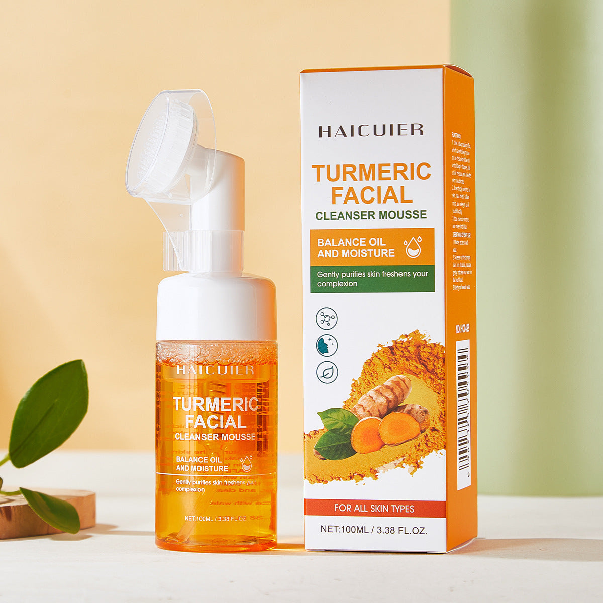 Facial Cleanser Mousse with Silicone Brush