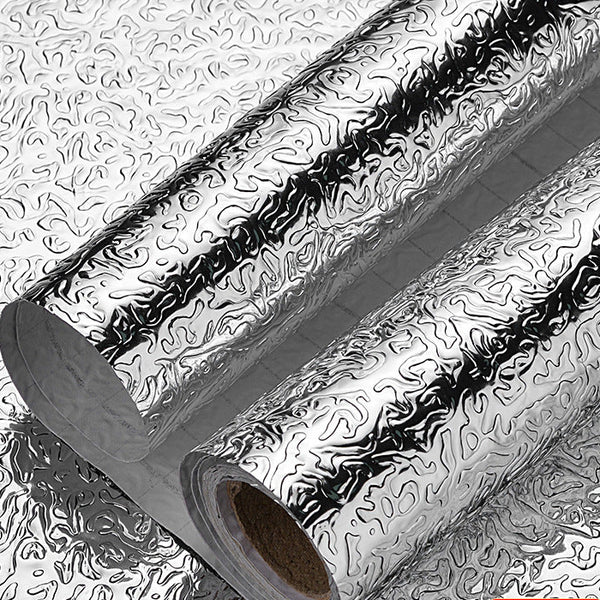 Oil-Proof Aluminum Foil Kitchen Sticker (Waterproof & Heat-Resistant, 40cm x 3m)