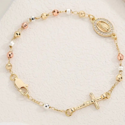 Christian Cross Rosary Bracelet – Exquisite Catholic Gift