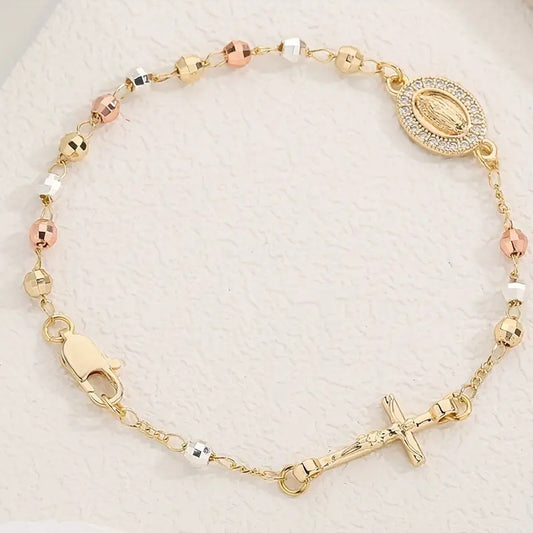 Christian Cross Rosary Bracelet – Exquisite Catholic Gift