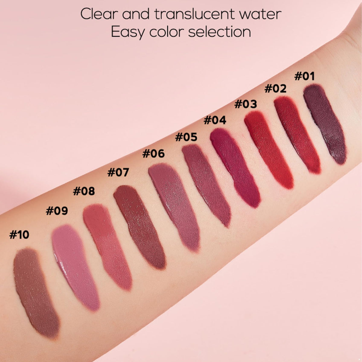 10 Highly Pigmented Velvet Matte Lip Gloss Set