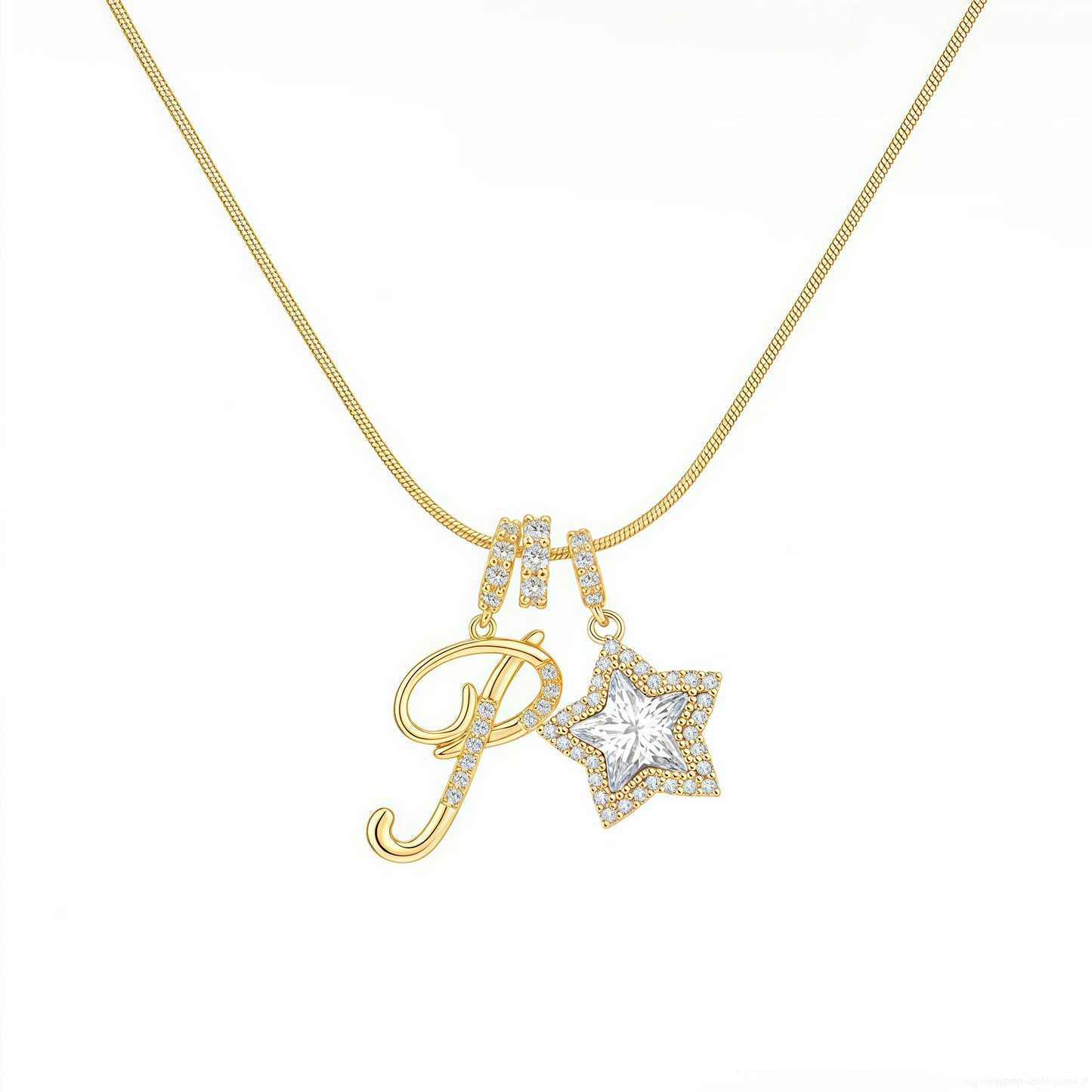 A-Z Letter Initial Necklace Pendant Jewelry Gift for Women & Girls