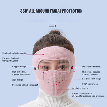 Fleece Thermal Mask with Removable Goggles