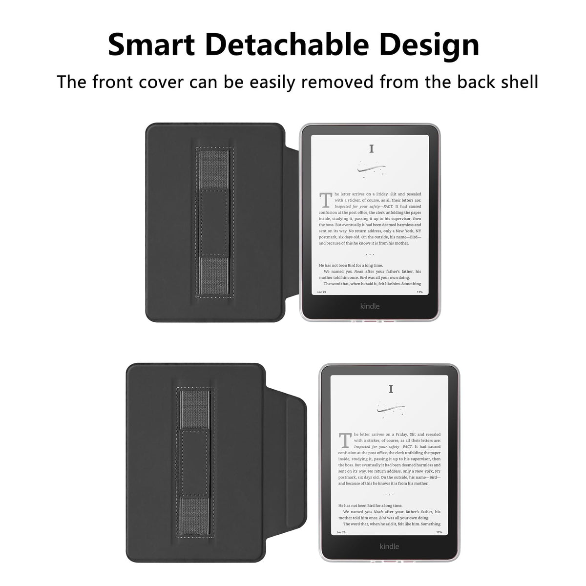 Magnetic Detachable Protective Case for Kindle