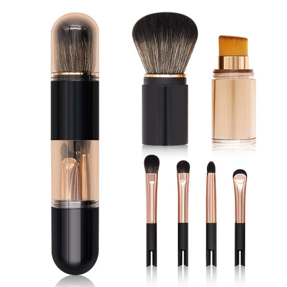 Capsule 6-in-1 Retractable Makeup Brush Set