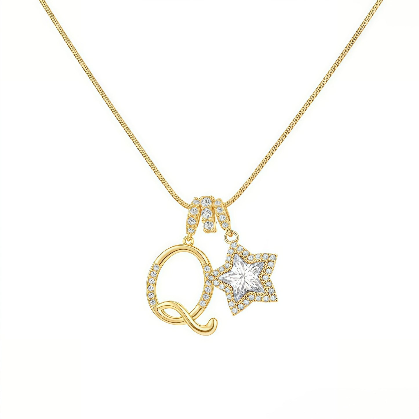 A-Z Letter Initial Necklace Pendant Jewelry Gift for Women & Girls