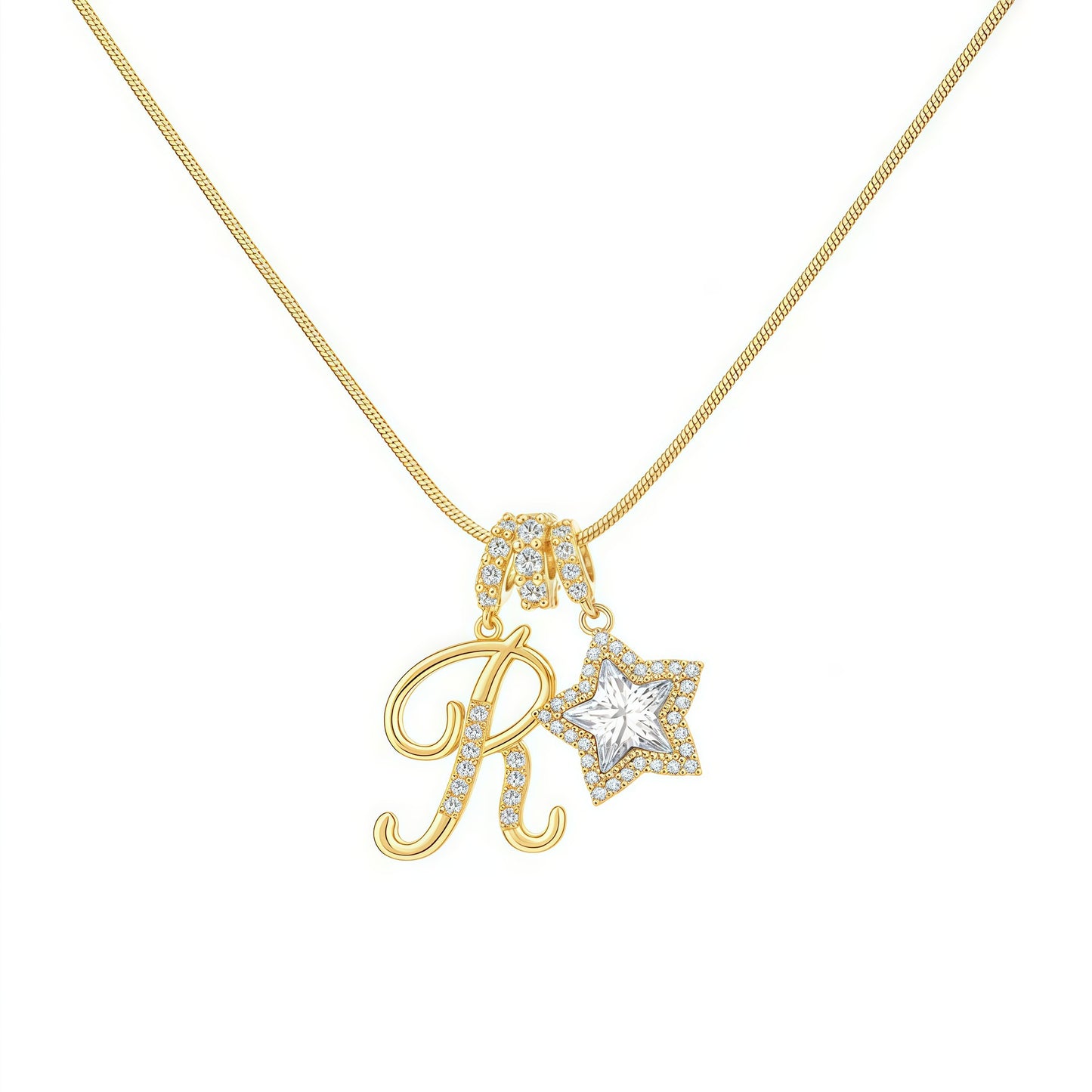 A-Z Letter Initial Necklace Pendant Jewelry Gift for Women & Girls
