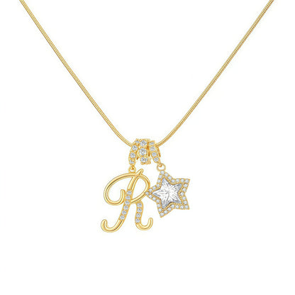 A-Z Letter Initial Necklace Pendant Jewelry Gift for Women & Girls