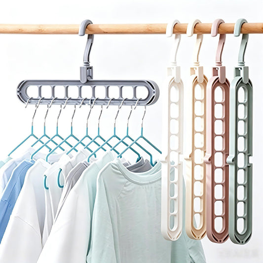 9 Space-Saving  Heavy-Duty PP Plastic Tiered Hanger