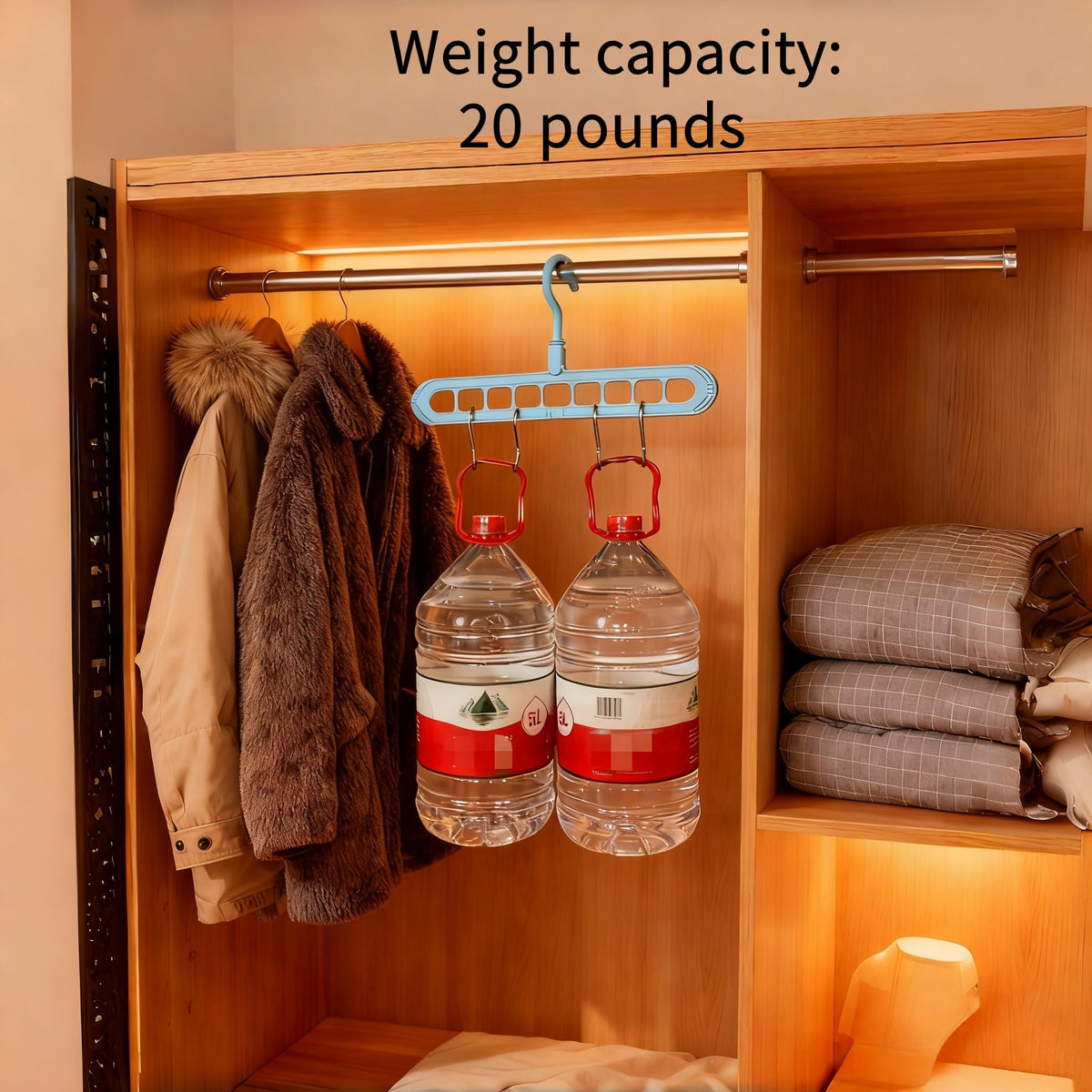 9 Space-Saving  Heavy-Duty PP Plastic Tiered Hanger