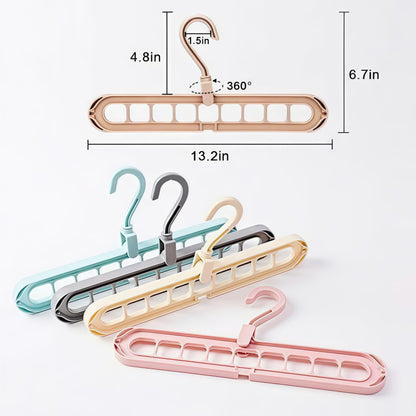 9 Space-Saving  Heavy-Duty PP Plastic Tiered Hanger