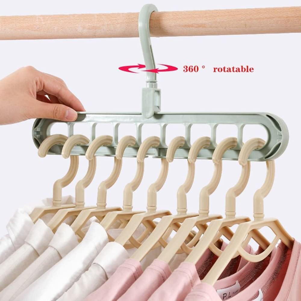 9 Space-Saving  Heavy-Duty PP Plastic Tiered Hanger