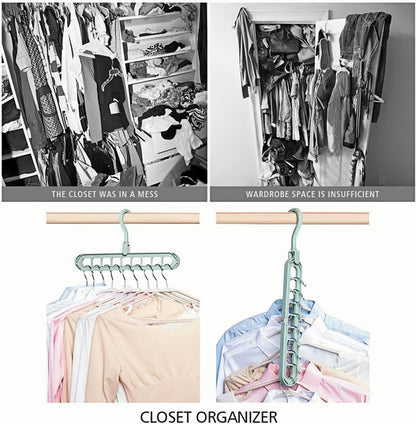 9 Space-Saving  Heavy-Duty PP Plastic Tiered Hanger