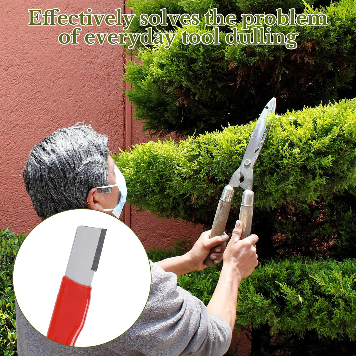 4 PCS Garden Tool Pruning Shear Blade Sharpener