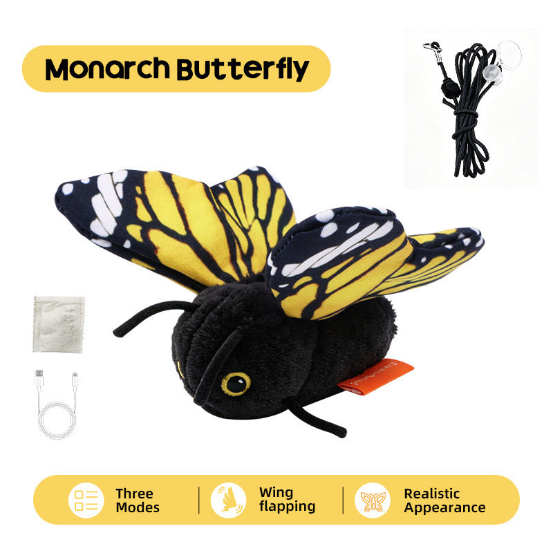 Smart-Sensing Interactive Flapping-Wing Butterfly Toy For Cats