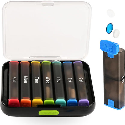 7-Day Light-Proof Plastic Pill Box - Single-Compartment Combination Design