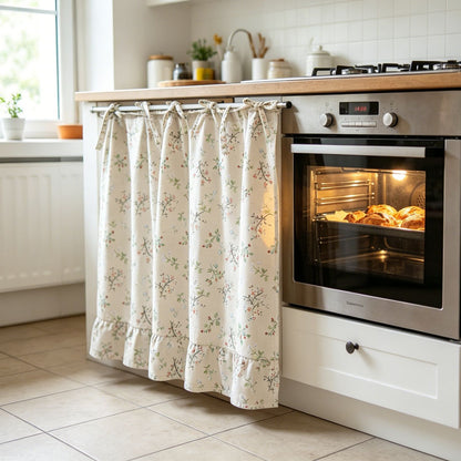Christmas Gingham Tiered Length Stove Front Curtain