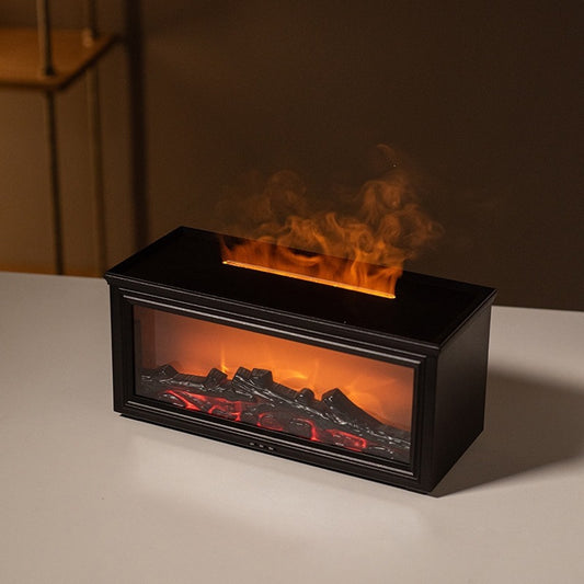 Fireplace Flame Design Essential Oil Diffuser Humidifier - Multi-Color Light Modes