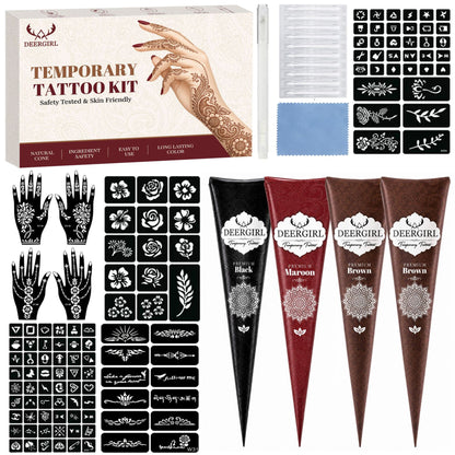 Henna Hand-Painted Body Tattoo Set