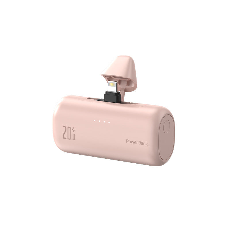 Mini Portable Charger USB-C Power Bank - Includes 5000mAh PD Fast Charging Battery
