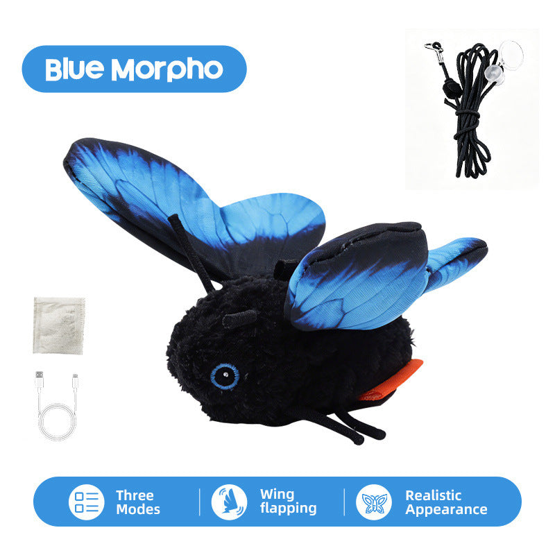 Smart-Sensing Interactive Flapping-Wing Butterfly Toy For Cats