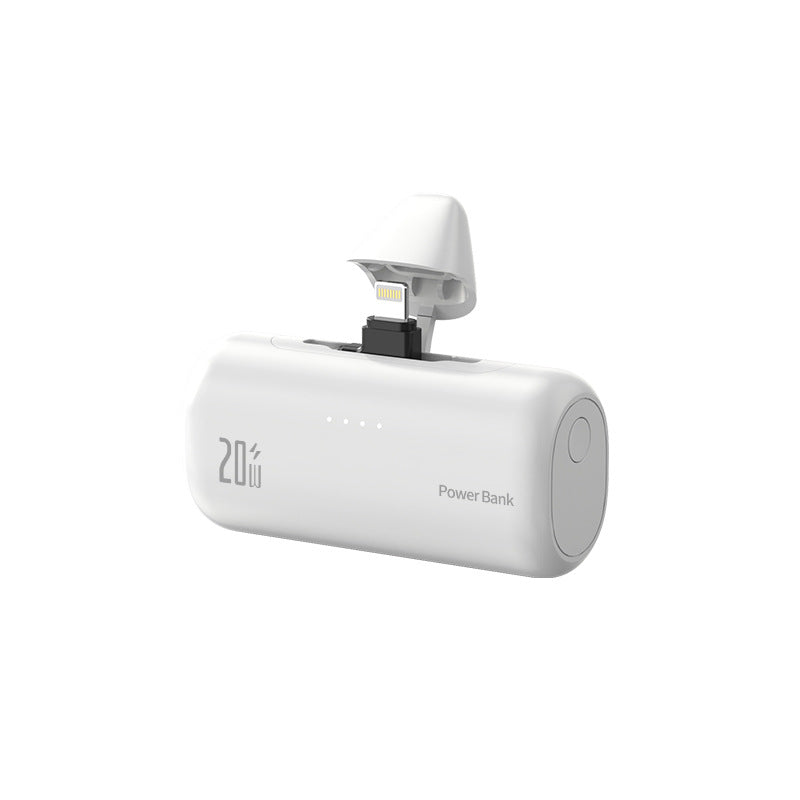 Mini Portable Charger USB-C Power Bank - Includes 5000mAh PD Fast Charging Battery