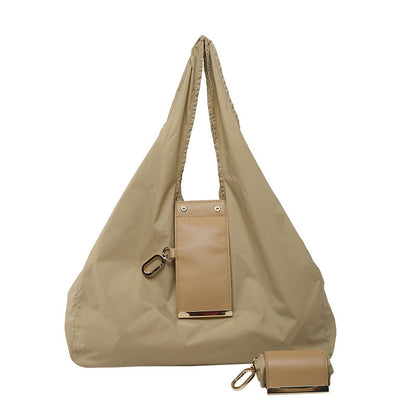 Foldable Nylon Tote Bag With Keychain – Lightweight, Reusable Shopping Bag