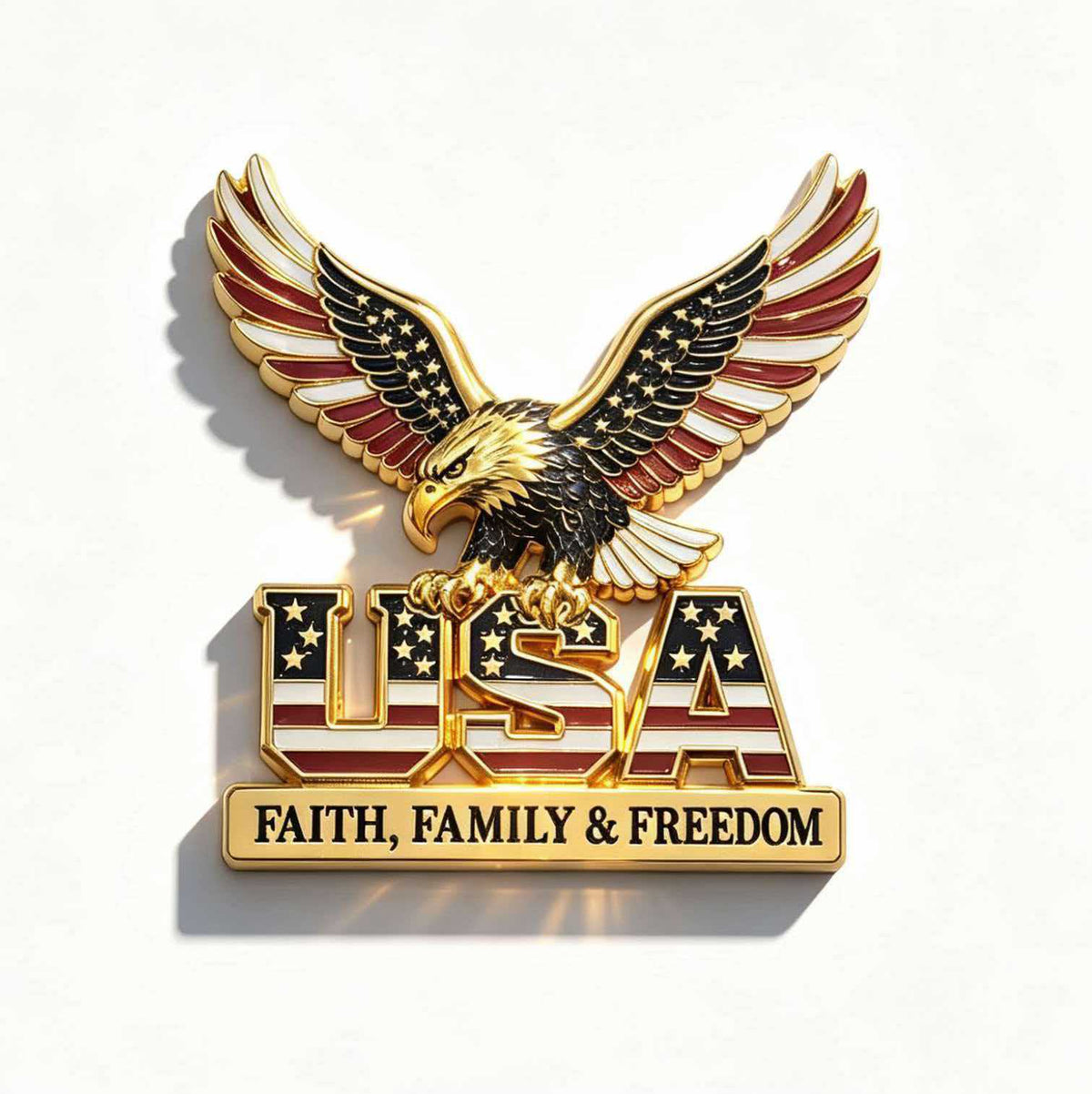 3D Metal Eagle Emblem Sticker with  Adhesive