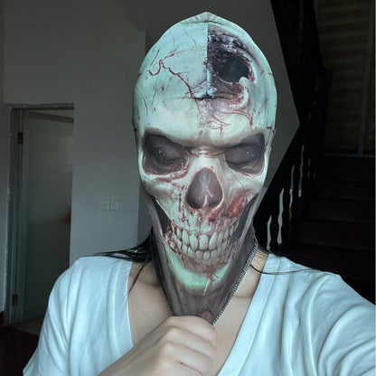 Halloween Full-Head Breathable Transparent Face Mask
